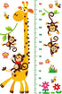 DEKOSH Giraffe & Monkeys Kids Height Wall Chart - Peel & Stick Nursery Wall Decals for Baby Bedroom