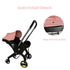 Generic 3-in-1 Set Replacement Canopy Sun Shade, Compatible with Doona Stroller & Car Seat, Accessory with Shoulder