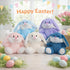 10 inch HollyHOME Easter Bunny Stuffed Animal Stuffed Bunny Plush Soft and Cuddly Stuffed Rabbit Easter Gift for Kids