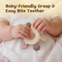 Wenobby 3 Packs 0-6 6-12 Teether Rings for Months Babies, Teething Toys with Pacifier Clip Holder, Baby Chew Toys