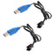 SAMLOO 2 Pack 3.7V Lipo Battery USB Charger Cable SM-2P Port Cable for