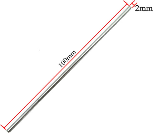 300 30mmx8mm 2mm 2mmx100mm EUDAX PCS Plastic Roll Dia Shaft Toys Wheel and STEM Shaft Round Rod Axles for DIY Toy RC