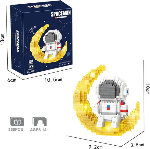 Finger Rock Astronaut Mini Building Sets for Adults, 388 PCS Micro Blocks Building Kit, Cool Gifts for Teen Boys Girls