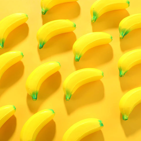 100 Adults(2.36 Inches) Jerify Pcs Banana Stress Toys Stretchy Banana Fidget Toys Realistic Stretchy Pu Foam Party