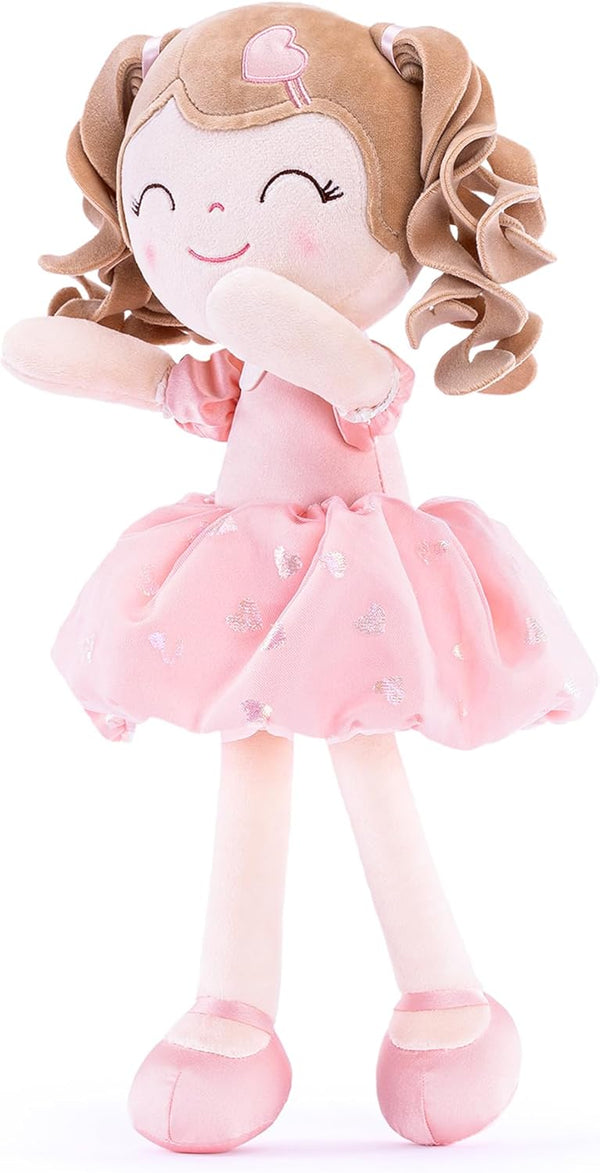 Gloveleya Baby Doll Baby Girl Gifts Plush Curly Kids Girl Toys with