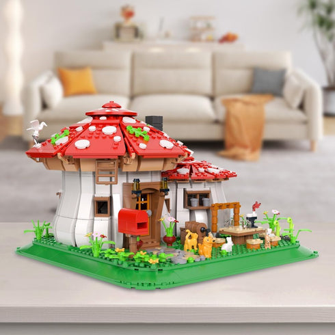 Set 1621pcs RAVAYO Mushroom House Building Blocks - Unique Design Creative Building Toy for Adults and Teens Mini Brick
