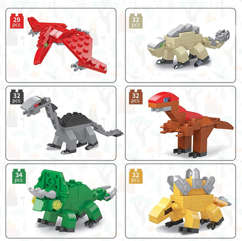 Sets,12 Pack 6 1 Sets, Mini Building Block Dinosaur Toys Building Blocks, in STEM Toys Eggs Building Party Favors