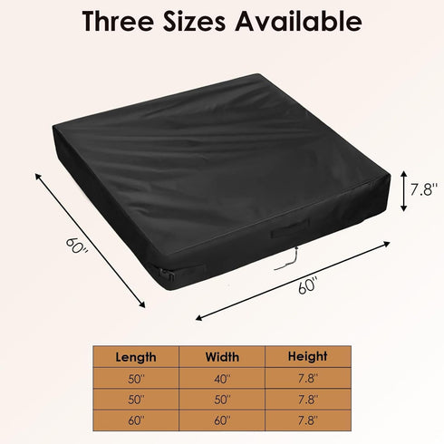 60" 60" 7.8"), Sandbox Cover, Heavy Duty Waterproof Sand Box Cover, Suitable Use as Kids' Outdoor Square Sandbox Lid