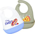 Silicone Bibs for Babies and Toddlers, 2 Sets Feeding Bibs for Boys and Girls, Adjustable Soft Waterproof with Food