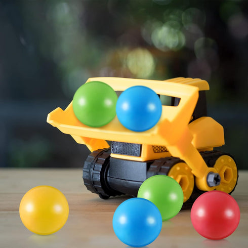 6 Bulldozer 1.75 Inch Civaner Pieces Multi Colored Plastic Replacement Balls Small Popper Toy Balls Soft Crush Proof