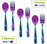 6 Piece Stainless Steel Kids Silverware Set - Child and Toddler Safe Flatware - Kids Utensil Set - Metal Kids Cutlery Set (Includes 3 Small Kids Spoons & Kids 3 Forks, UV Rainbow) by CHILLOUT LIFE