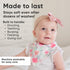 Copper Pearl 4 Pack Soft Cotton Baby Bibs, Absorbent Drool Bibs for Baby Girl and Boy, Adjustable Fit