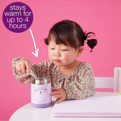 6hrs, 4hrs 7 oz) b.box Insulated Food Jar Mini | Small Snack Container for Babies and Kids | Double Wall Stainless