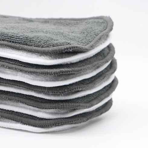 (10pcs-White&Grey Microfiber Inserts for Cloth Diapers Inserts)