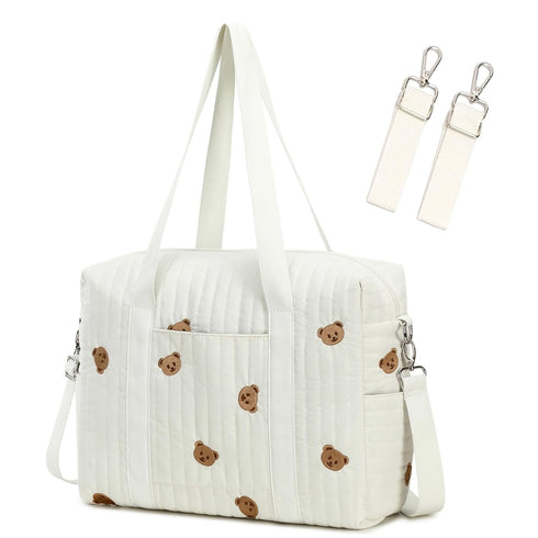 LORADI Diaper Bag Tote with Insulated Pockets and Stroller Hooks for Travel