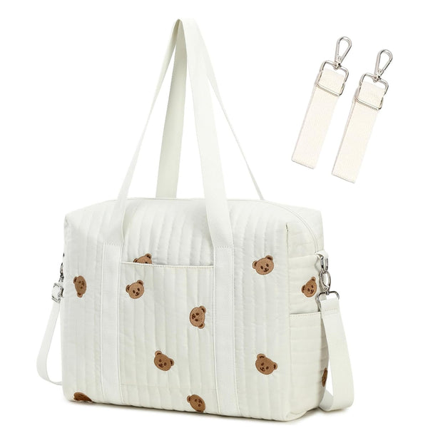 LORADI Diaper Bag Tote with Insulated Pockets and Stroller Hooks for Travel