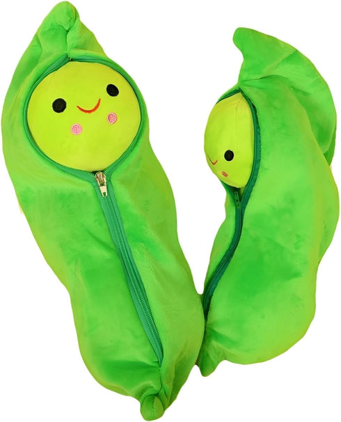 Beans,9.8''/25cm) AOQI Giant Peas in A Pod Plush Toy Pea Pod Pillow Cute Pea Stuffed Toys Plant Doll Various Sizes