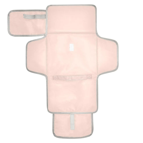 Kagirah Plain Light Pink Portable Changing Pad with Built-in Pillow, Waterproof Foldable Baby