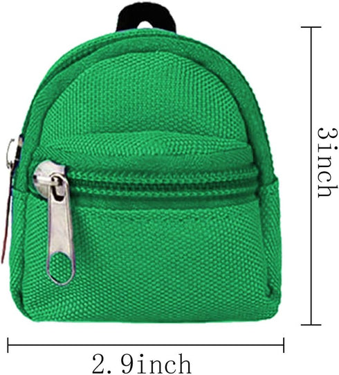 SOTOGO 10 Pieces Doll Zipper Backpack Mini Baby Dolls Backpack Girl Doll Accessory Bags and American Doll Accessories