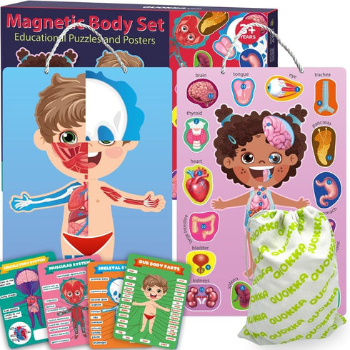 QUOKKA Magnetic Puzzles for Kids Montessori Puzzles for Toddlers 3-5 Preschool Game