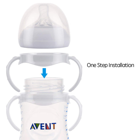 2 Count Compatible Baby Bottle Handles for Philips Avent Natural Baby Feeding Bottles