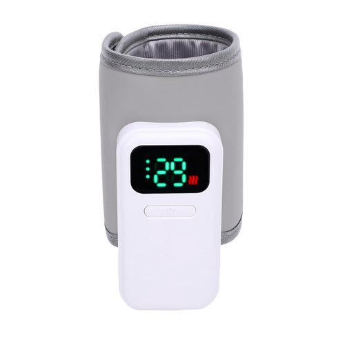 Portable Baby Bottle Warmer Sleeve Efficient Constant Temperature Heating for Outdoor Travel Parents Fabric USB Data