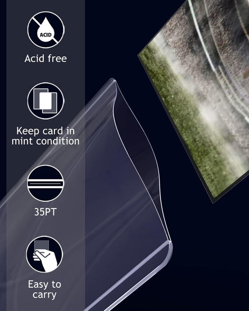 Top Loader for Cards 720 ct, 35 PT Premium 360 Top Loader & 360 Clear Soft Sleeves, Thick Plastic Card Protectors
