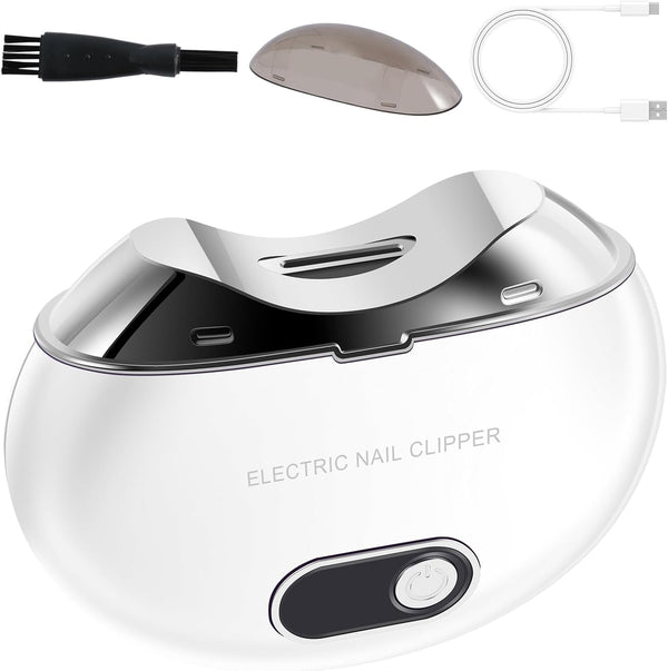 YLMFTNU Electric Nail Clipper, 3 Speeds Levels Electric Nail Trimmer with Nail Clip