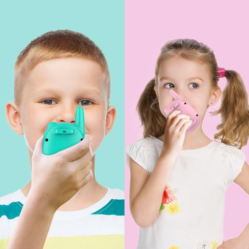 Qniglo Walkie Talkies for Kids, Rechargeable 2 Pack with FM Handheld Walki Talki for Outdoor Games