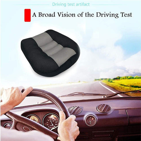 Car Booster Seat Cushion, Breathable Height Boost Mat, Portable Mesh Car Seat Pad for Car Office (Black/Gray)