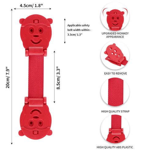 Anti Escape Baby Harness Chest Clip, Prevent Children/Kids Taking Their Arms Out of Child Car Seat/High Chairs/Strollers/Baby Reins, Red(2 Pack)