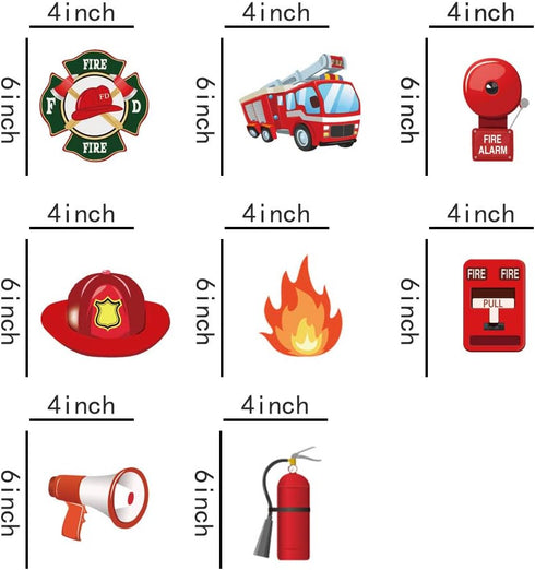 Fire Truck Hanging Swirl Decorations, 30 Ct, Firefighter & Fireman Themed Birthday Party Supplies