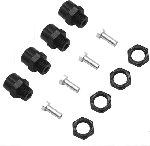 4Pack Share Goo Metal Wheel Hex Drive Hub Adapter, 12mm to 17mm Conversion for Tamiya Axial RC4WD Traxxas HPI 1/10 RC