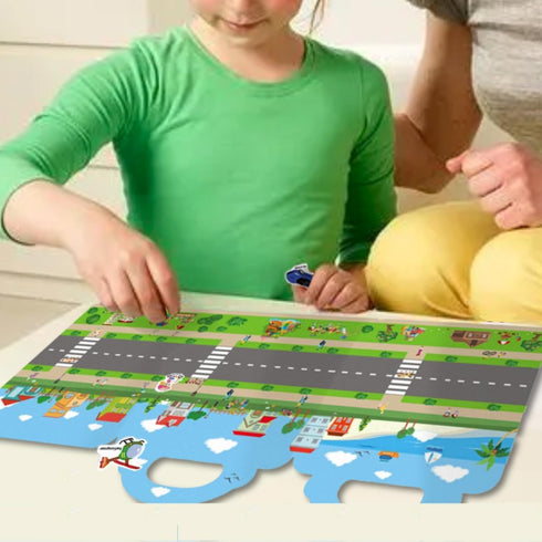 Reusable Sticker Books for Kids - Travel Removable Toddler Vehicle Sticker Books for 3-5 Year Olds, Educational