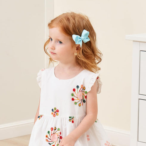 58pcs 3 Inches Grosgrain Ribbon Pinwheel Hair Bows, Alligator Clips Accessories for Baby Girls Kids