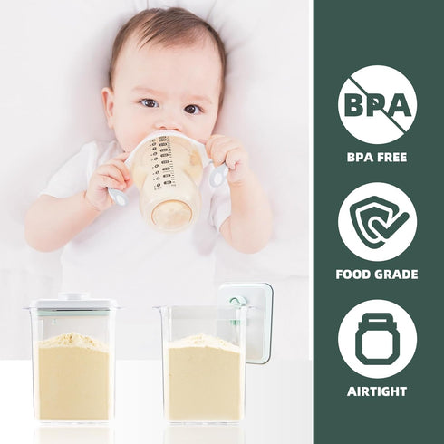 2300ml 28OZ, 1.76LB, 800g Baby Milk Powder Container - Air Tight Formula Dispenser with Spoon and Scraper, BPA-Free