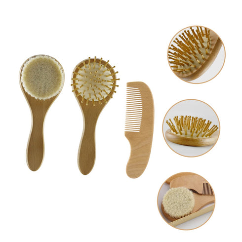 Set Totority Baby Hair Brush Woolen Brush for Toddlers Newborn Care Kit Easy to Use