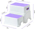 Stool,2 Victostar Toddler Step Kids Step Stool for Bathroom Sink,Baby Potty Stool with Anti-Slip Surface and Rubber