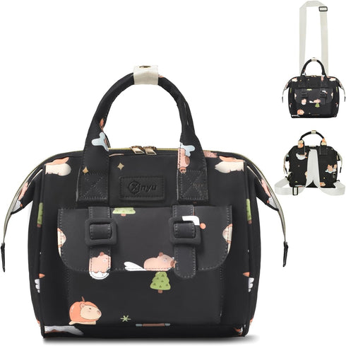 Mozzilog Small Diaper Bag Crossbody with Multi-Pocket, 4 in 1 Mini Travel Mommy