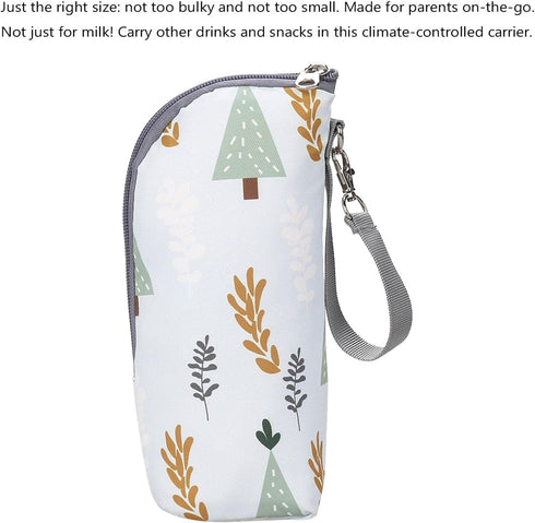 Rhinoon Insulated Baby Bottle Bag, Portable Breastmilk Storage Tote, Oxford Cloth Waterproof Feeding Bottle Pouch