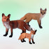 Toddmomy Fox Toy Figurine 3Pcs Animal Toys, Plastic Fox Toys Wild Animal Figure Playset for Party Favors