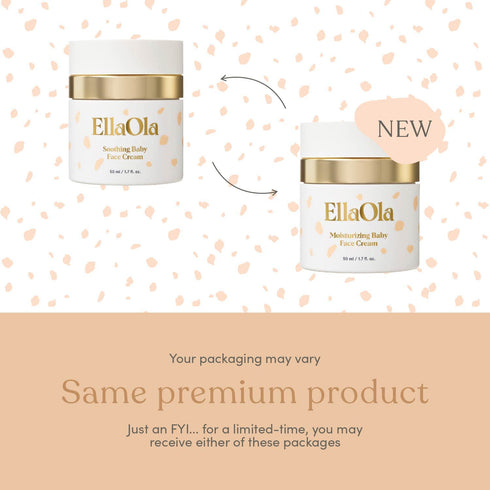 96 1.7 oz. ELLAOLA Hour Deep Moisturizing Baby Face Cream for Dry, Eczema Prone & Sensitive Skin - Daily Organic Face