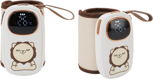 Fdit Milk Bottle Warmer, Rapid Heating Sleeve for Travel, USB Charging, Constant Temperature, Portable, Reusable
