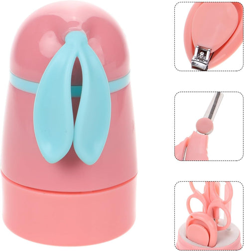 Vaguelly Nail Manicure Pedicure Grooming Care Kit for Newborns Includes Nail Clippers Scissors File Tweezers Safe