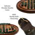 Handcrafted Wooden Solitaire Marble Game, 33 Marble Balls, Large Board Strategy Game for Adults and Family Gifts