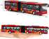 City Bus Toy for Kids, Metro Articulated Electric Bus with Sounds and Lights, Die Cast Alloy Pull Back Vehicles Gift