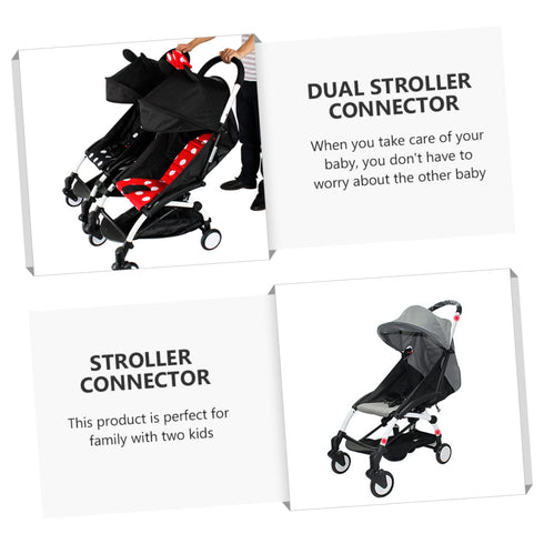 LOLIPPYY 3pcs Adjustable Twin Stroller Connectors for Newborn Strollers Lightweight and Accessories for Easy