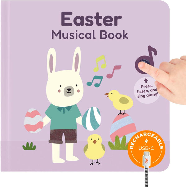Cali's Books Easter Nursery Rhymes Musical Book - Easter Basket Stuffers for