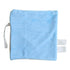 Tan Checked Mini Blanket with Blue Pacifier Holder