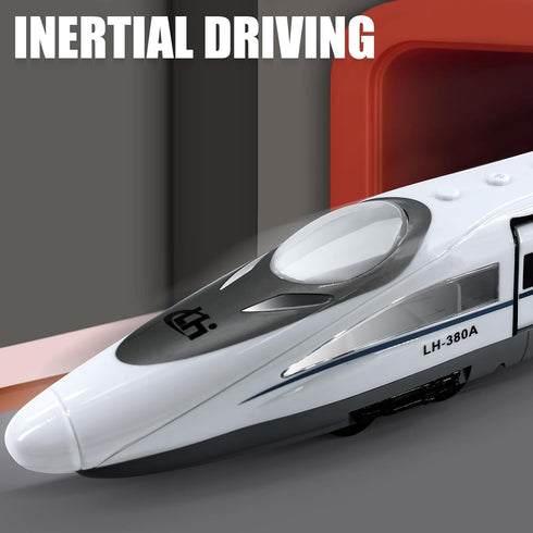 3+ OTONOPI Electric Bullet Train with Lights and Sounds Subway Locomotive Engine High Speed Toy Train Model Inertial
